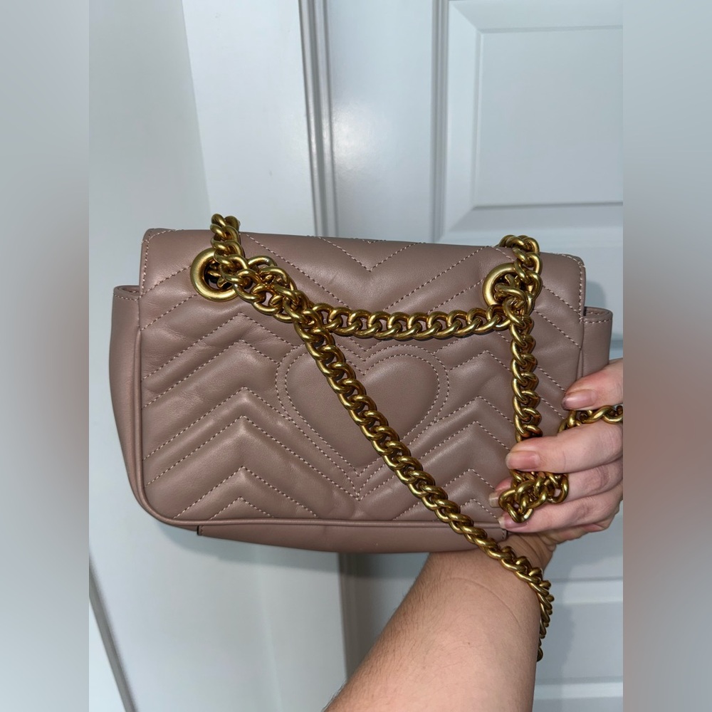 GUCCI Small GG Marmont in Dusty Pink Camera Bag - Model# 443497-DTDIT-5729 - Picture 6 of 12